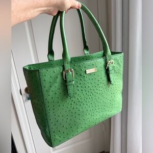 Kate Spade ostrich pattern handbag EUC